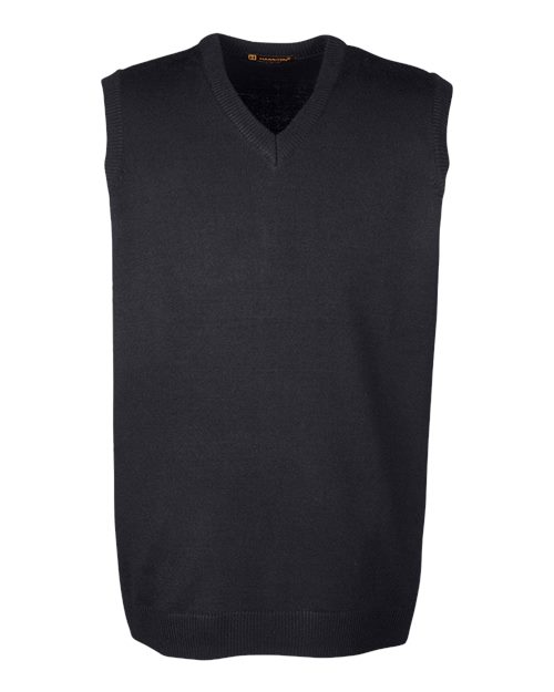 Harriton Veste sans manches en tricot à col en V Pilbloc™
