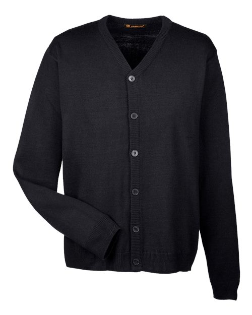 Harriton Chandail cardigan boutonné à col en V Pilbloc™
