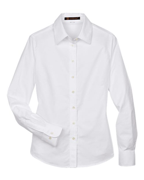 Harriton Chemise oxford à manches longues pour femmes
