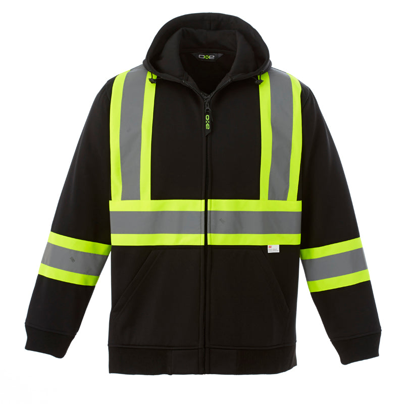 CX2 Hivis Hi-Vis Full Zip Hooded Sweatshirt