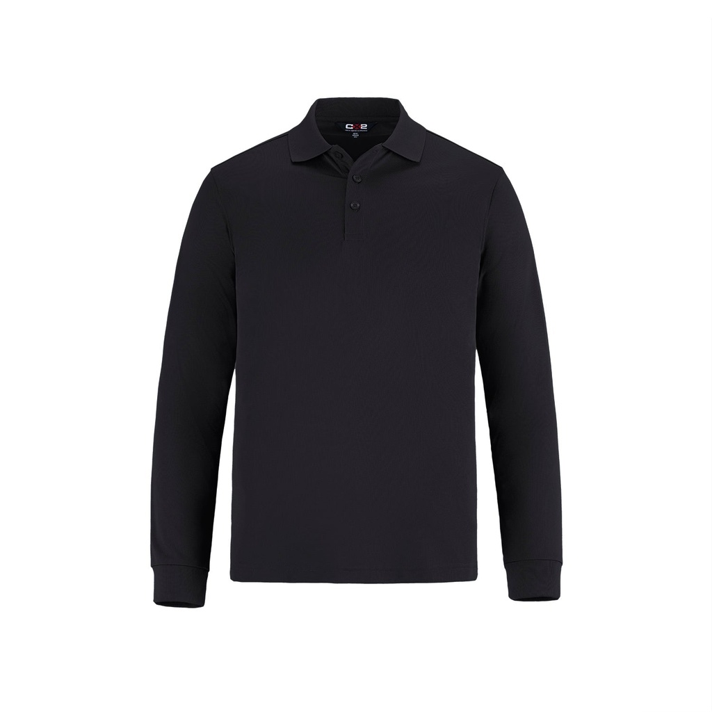 CX2 Men's Long Sleeve Pique Mesh Polo