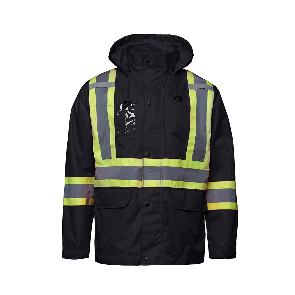 CX2 Full Length HI-VIZ Raincoat with Detachable Hood