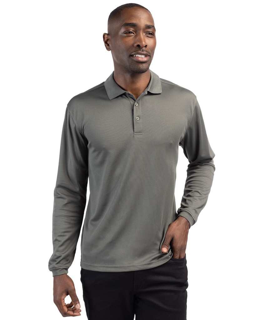 Clique Clique Spin Eco Performance Pique Long Sleeve Mens Polo