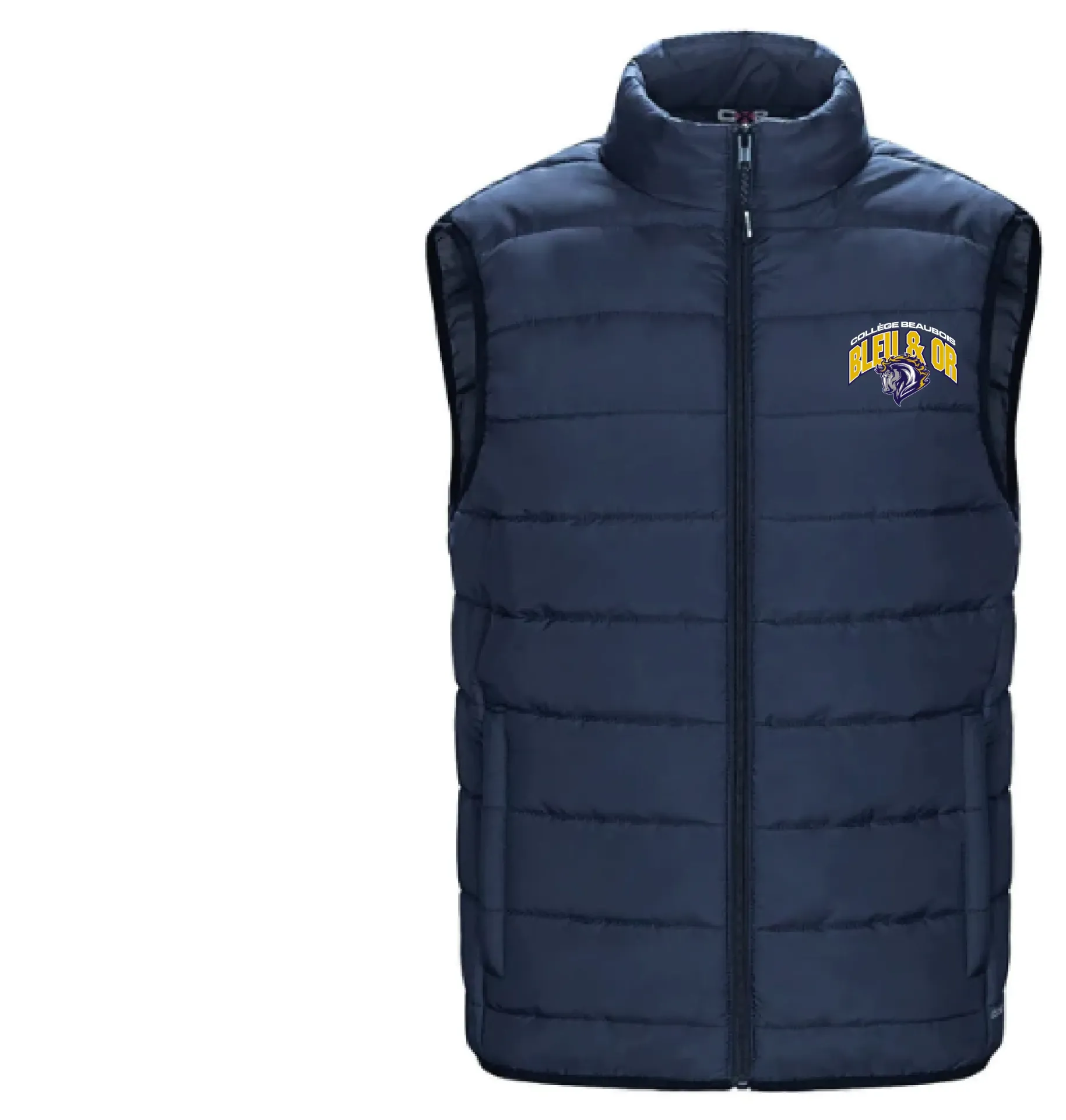 EMBROIDERED PUFFY SLEEVELESS VEST 