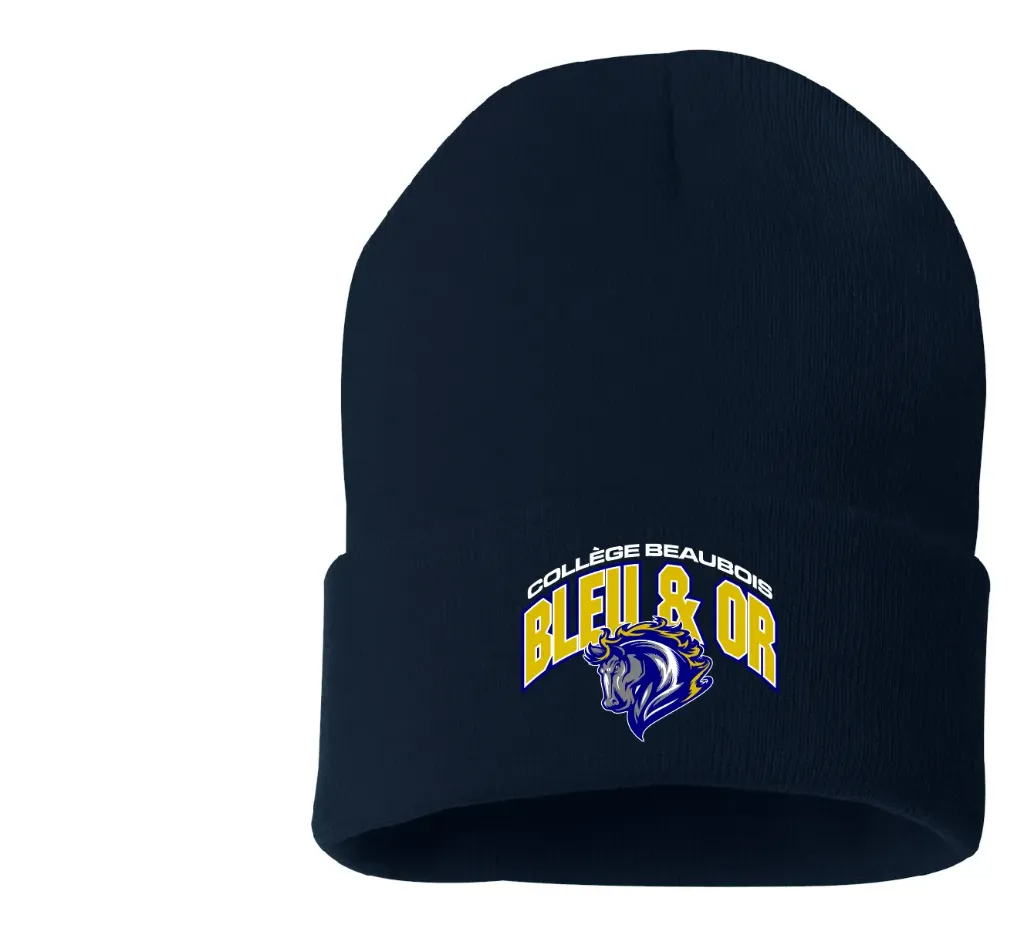 TUQUE ACRYLIQUE À REVERS BRODÉ