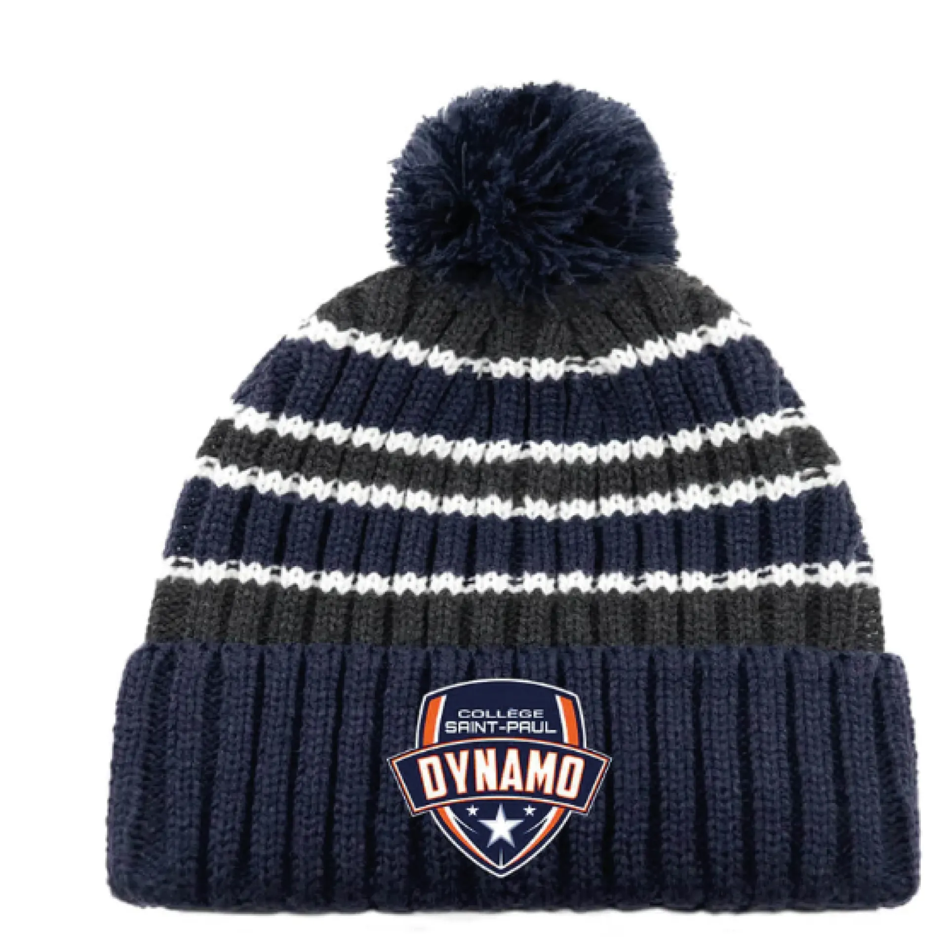 EMBROIDERED TOQUE WITH POMPON